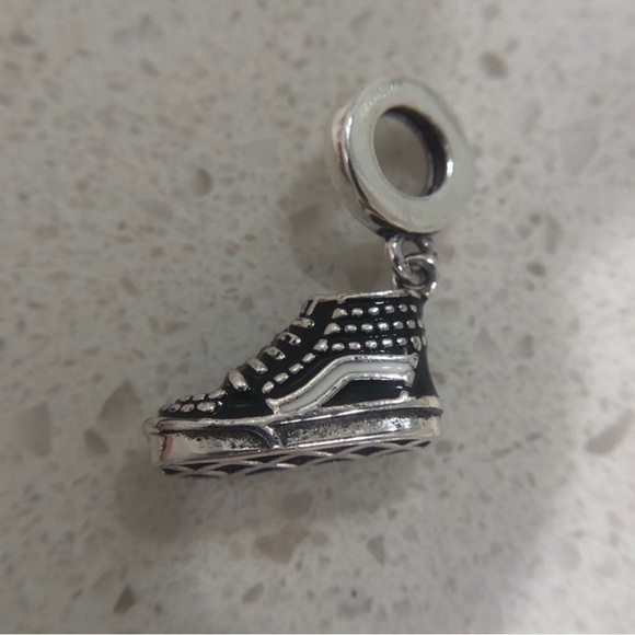 Sterling silver Skater shoes Vans lookalike charm, fits Pandora bracelet - Picture 5 of 7